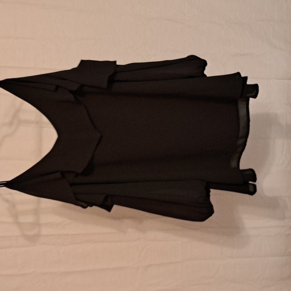 Doe & Rae Black Ruffle Blouse - Picture 3 of 5